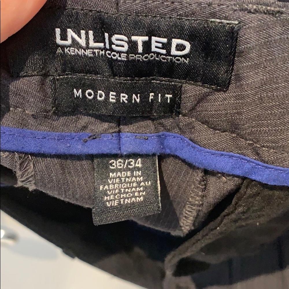 Unlisted by Kenneth Cole charcoal gray suit pants - Picture 3 of 4